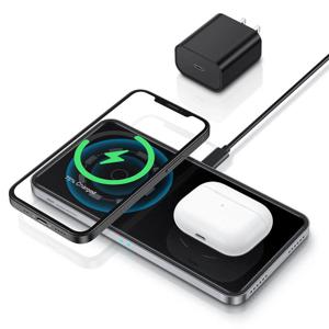 2-in-1 Magnetic Wireless Charger (HaloLock) EU Plug