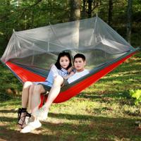 1-2 persoons buiten muggennet Parachute hangmat Camping opknoping slapen Bed Swing draagbare dubbele stoel 260 x 140cm