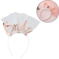 Ginger Ray haarband bride wit/roze | 20 stuks