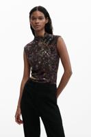 ORIENTAAL MOUWLOOS T-SHIRT - BLACK - XL