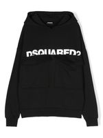 DSQUARED2 KIDS hoodie en coton à logo imprimé - Noir - thumbnail