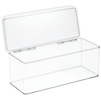 iDesign - Opbergbox met Deksel, 34.3 x 14.6 x 12.7 cm, Stapelbaar, Kunststof, Transparant - iDesign Kitchen Binz - thumbnail