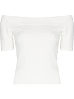 Alexander McQueen t-shirt à épaules dénudées - Blanc