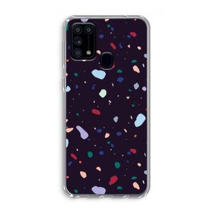 Dark Rounded Terrazzo: Samsung Galaxy M31 Transparant Hoesje