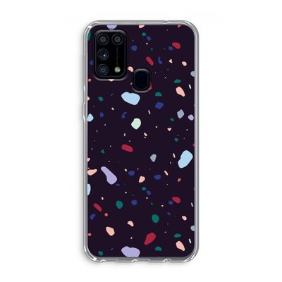 Dark Rounded Terrazzo: Samsung Galaxy M31 Transparant Hoesje
