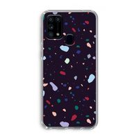 Dark Rounded Terrazzo: Samsung Galaxy M31 Transparant Hoesje