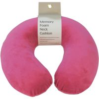 Solid Homecare nekkussen soft velour memory foam roze