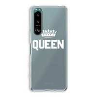 Queen zwart: Sony Xperia 5 III Transparant Hoesje