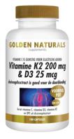Golden Naturals Vitamine K2 200 mcg & D3 25 mcg - thumbnail