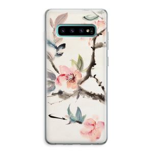 Japanse bloemen: Samsung Galaxy S10 Plus Transparant Hoesje