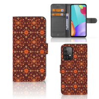 Samsung Galaxy A52 Telefoon Hoesje Batik Brown - thumbnail