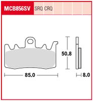 TRW Remblokken, en remschoenen voor de moto, MCB856CRQ Hyper carbon - thumbnail