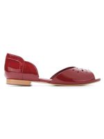 Sarah Chofakian ballerines en cuir verni - Rouge