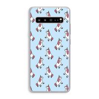 Eenhoorns overal: Samsung Galaxy S10 5G Transparant Hoesje