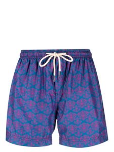 PENINSULA SWIMWEAR short de bain à imprimé géométrique - Bleu