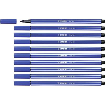 Markeerstiften Stabilo Pen 68 Marineblauw (10 Onderdelen)
