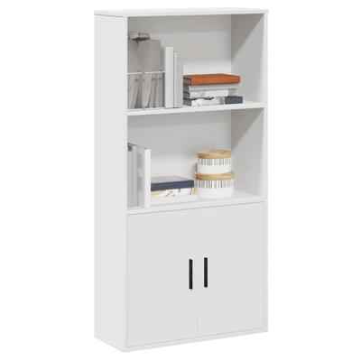 Boekenkast 60x24x120 cm bewerkt hout wit