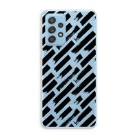 Zwarte vegen: Samsung Galaxy A73 Transparant Hoesje