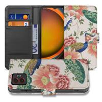 Robuuste Bookcase Hoesje met Pink Peacock Design voor Samsung Galaxy Xcover 7 Pro
