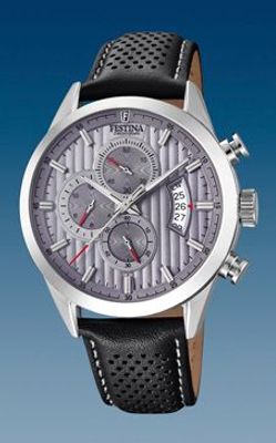 Horlogeband Festina F20271-3 / F20271-6 / F20271-7 Leder Zwart 21mm