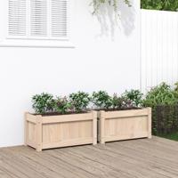 VidaXL Plantenbakken 2 st cm massief grenenhout