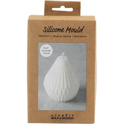 Creativ Company Siliconen vorm, geribbelde druppelvorm, h: 8 cm, d 7 cm, 1 stuk/ 1 doos
