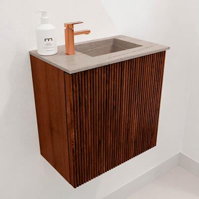 Toiletmeubel Mondiaz Joya Dlux | 40 cm | Meubelkleur Ruby | Faye wastafel Saba Wasbak Rechts | 1 kraangat