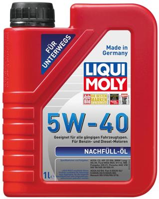 LIQUI MOLY motorolie "navulolie refill oil 5w40 1 ltr.
