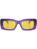 Versace Eyewear Greca-detail rectangle-frame sunglasses - Violet - thumbnail