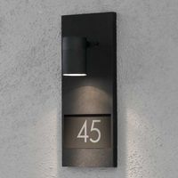Modena wandlamp huisnummer met verlichting mat zwart 7655-750 fitting GU10 Konstsmide