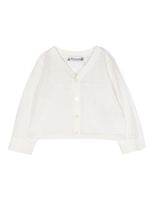 Bonpoint cardigan en maille fine à col v - Blanc