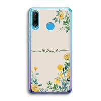 Gele bloemen: Huawei P30 Lite Transparant Hoesje Gele bloemen: Huawei P30 Lite Transparant Hoesje