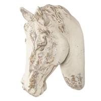 Clayre & Eef Wanddecoratie Paard 32x16x45 cm Wit Kunststof - thumbnail