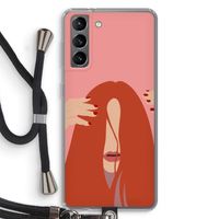 Woke up like this: Samsung Galaxy S21 Transparant Hoesje met koord