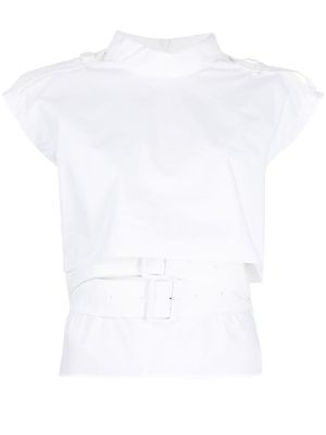 MM6 Maison Margiela t-shirt à design superposé - Blanc