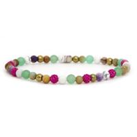 Karma Armband Spiral One Elastic Fuchsia Crystal