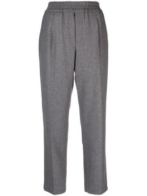 Moncler pantalon de jogging à patch logo - Gris