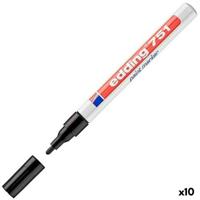 Permanente markeerstift Edding 751 Zwart (10 Stuks)