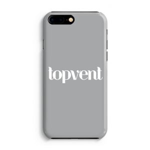 Topvent Grijs Wit: iPhone 8 Plus Volledig Geprint Hoesje