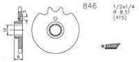 ESJOT voortandwiel "0846" sprocket 415 14z standard