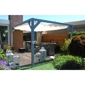 Complete Nesling pergola Stand Alone gebroken wit - 370 x 500 cm