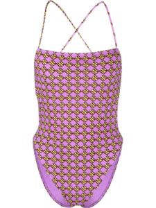 Tory Burch maillot de bain à motif monogrammé - Violet