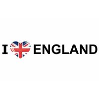 I Love England papieren sticker - thumbnail