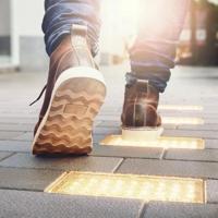 Inbouwspot grondspot overrijdbaar rechthoek baksteen 20 cm x 10 cm LED 3W warm wit