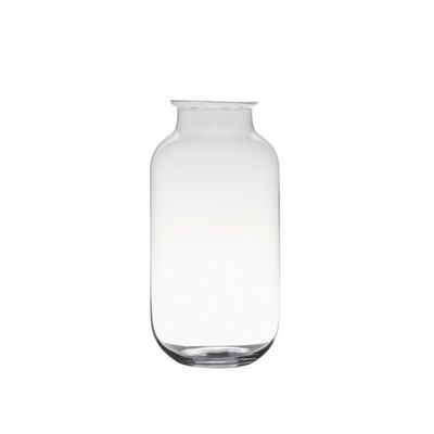Transparante home-basics vaas/vazen van glas 35 x 17 cm