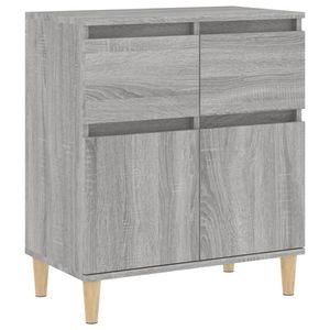 vidaXL Dressoir 60x30x75 cm bewerkt hout grijs sonoma eikenkleurig