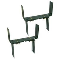 Set van 6 verstelbare metalen balkon/muurbeugels 12 t/m 23,5 cm in de kleur donker groen