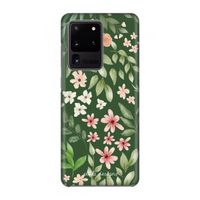 Botanical green sweet flower heaven: Volledig geprint Samsung Galaxy S20 Ultra Hoesje