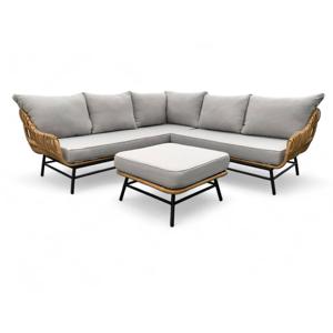 Loungeset / Hoekset Orion Bamboe met Hocker