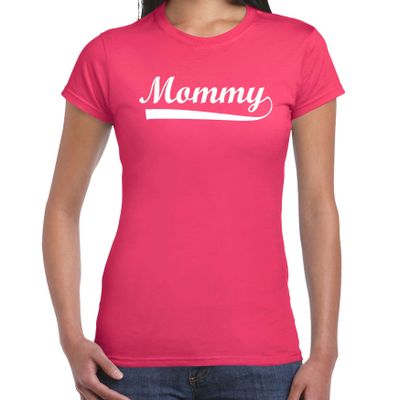 Mommy t-shirt fuchsia roze voor dames - moederdag cadeau shirt mama